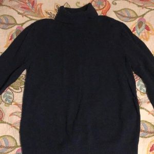 Large, blue Gap turtleneck sweater